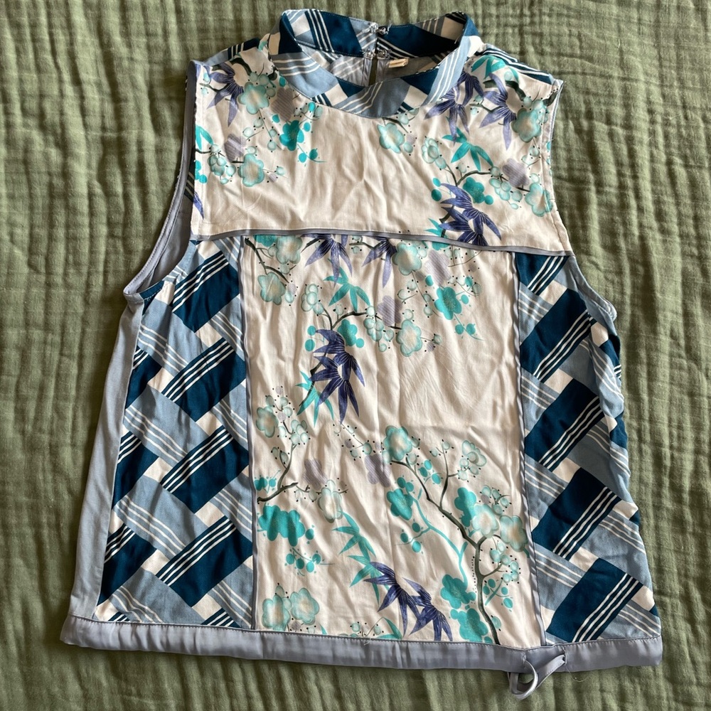 Blue Sleeveless Shirt